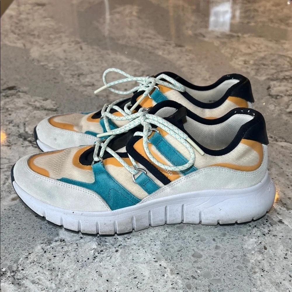 Cole Haan ZERØGRAND Flex Teal and Orange Sneakers Size 6.5